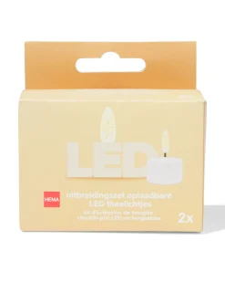 uitbreidingsset oplaadbare led theelichtjes - 2 stuks