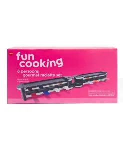 uitklapbare gourmet raclette set 8 personen