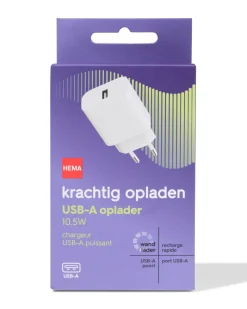 USB oplader 2.1A met 1 poort wit