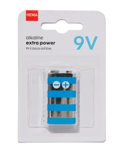 9V alkaline extra power batterij