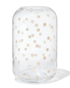 vaas ⌀12x20cm glas bloemen