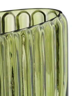 vaas 8x20cm glas ovaal groen