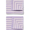 vaatdoekjes 30x30 katoen lila - 2 stuks
