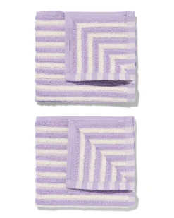 vaatdoekjes 30x30 katoen lila - 2 stuks