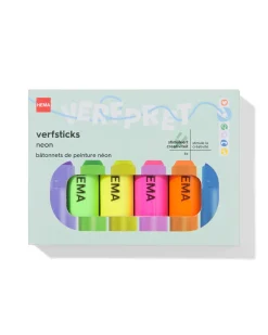 verfsticks neon - 6 stuks