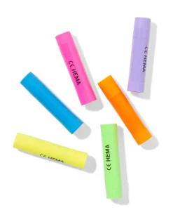 verfsticks neon - 6 stuks