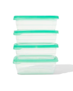 vershoudbakjes 600ml - 4 stuks