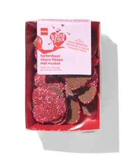 versierplezier choco flikken hartjes met musket 150gram