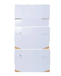verzenddozen 30.5x21.5x11cm karton lichtblauw - 3 stuks
