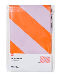 verzendzakken 33.5x43cm strepen - 10 stuks