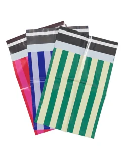 verzendzakken 13x21cm strepen - 3 stuks