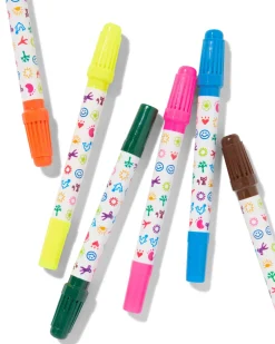viltstiften met stempel - 6 stuks