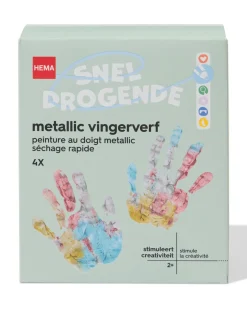 vingerverf glitter - 4 stuks