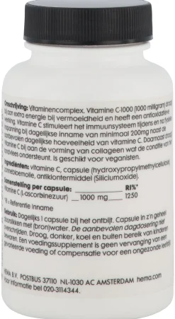 vitamine C-1000 mg hoog gedoseerd - 60 stuks