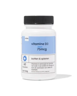 vitamine D3 75mcg - 60 stuks