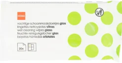 vochtige schoonmaakdoekjes glas 29x18 - 20 stuks