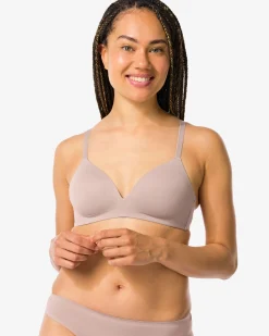 voorgevormde bh zonder beugel beige