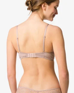 voorgevormde kanten bh met beugel beige