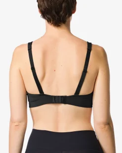 voorgevormde sportbh zonder beugel medium support zwart