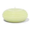vormkaars ⌀10x4.5cm ribbel lichtgroen