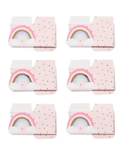vouwbare cadeaudoosjes 13x12.5x2cm papier prinses - 6 stuks