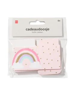 vouwbare cadeaudoosjes 13x12.5x2cm papier prinses - 6 stuks