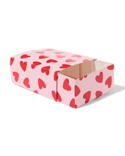 vouwbare doos S 7.5x15.5cm papier hartjes