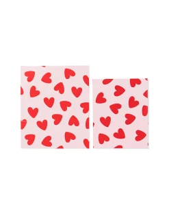 vouwbare doos S 7.5x15.5cm papier hartjes
