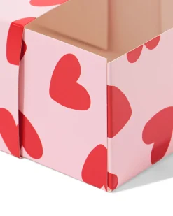 vouwbare doos S 7.5x15.5cm papier hartjes