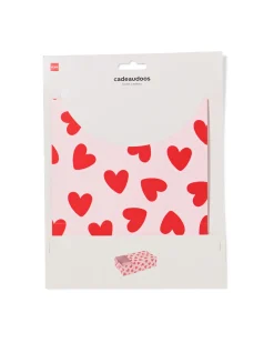 vouwbare doos S 7.5x15.5cm papier hartjes