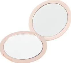 vouwspiegeltje metallic rosé Ø 7.5 cm