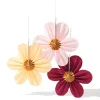 waaier 35x35cm papier floraal - 3 stuks