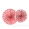 waaiers hart roze - 2 stuks