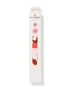 waaiers hart roze - 2 stuks