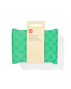 wasbare sponzen groen/roze/blauw 9x12x2 - 3 stuks