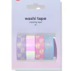 washi tape 5m katten - 4 stuks