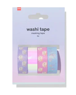washi tape 5m katten - 4 stuks