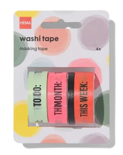 washi tapes - 4 stuks