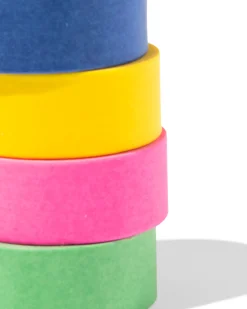 washi tapes effen - 4 stuks