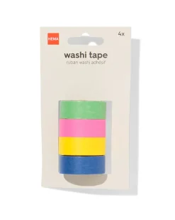 washi tapes effen - 4 stuks