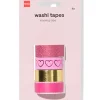 washi tapes hartjes - 4 stuks