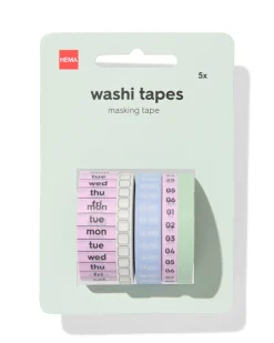 washi tapes planner - 5 stuks