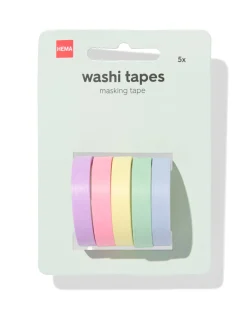washi tapes regenboog - 5 stuks