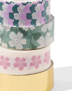 washitape bloemen - 4 rollen