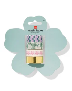 washitape bloemen - 4 rollen