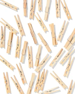 wasknijpers hout - 36 stuks
