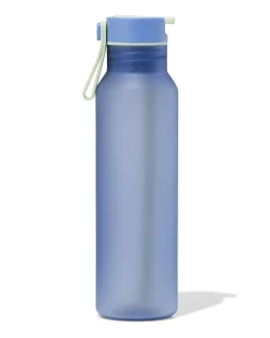 waterfles met rietje 600ml blauw