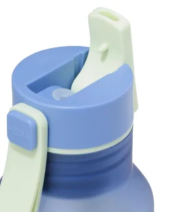 waterfles met rietje 600ml blauw