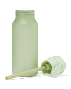 waterfles met rietje 430ml groen