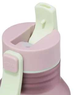 waterfles met rietje 430ml roze